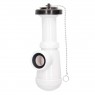 Sifón botella extensible con válvula para lavabo y bidet