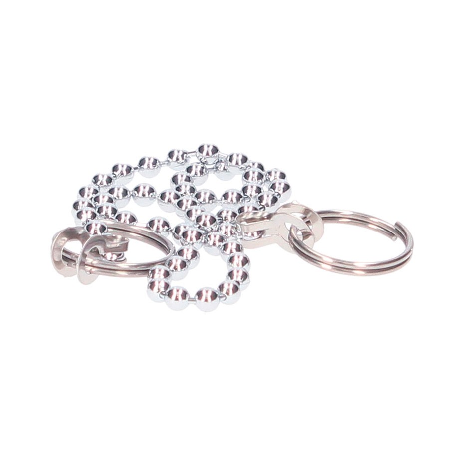 Cadena cromada para tapón de desagüe de 250 mm de longitud con 2 anillas