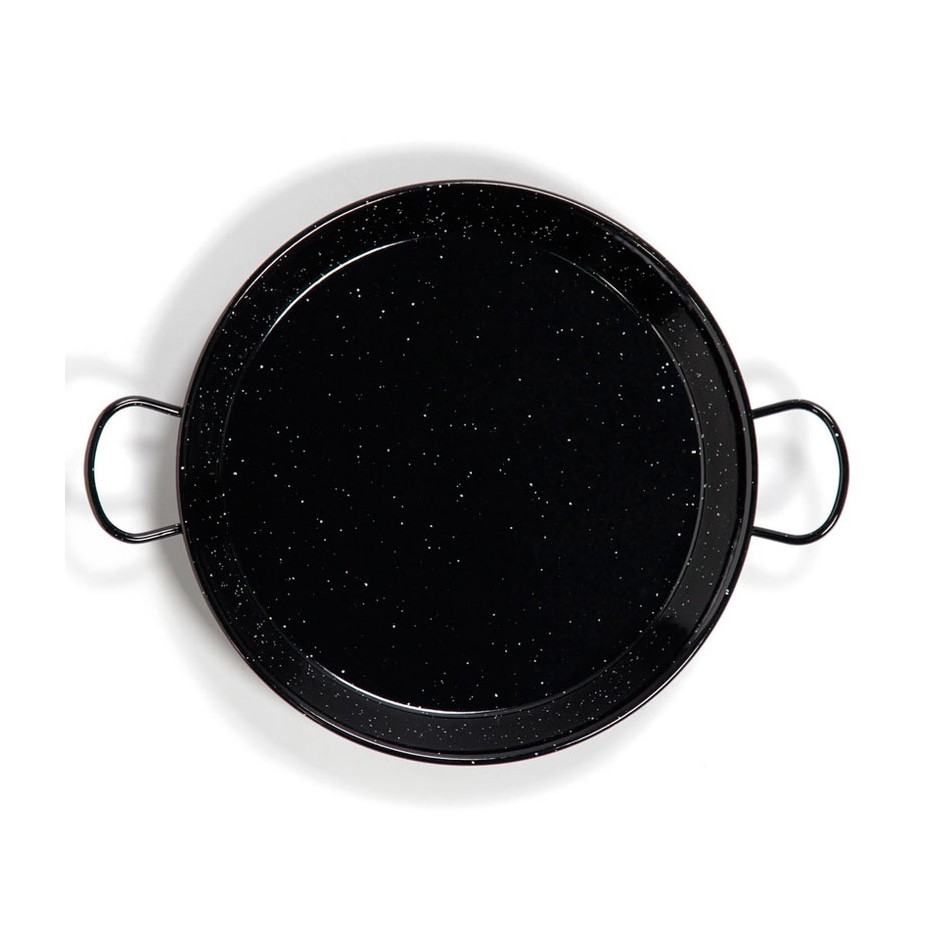 Paellera de acero esmaltado con asas de Ø650mm para hasta 20-25 raciones