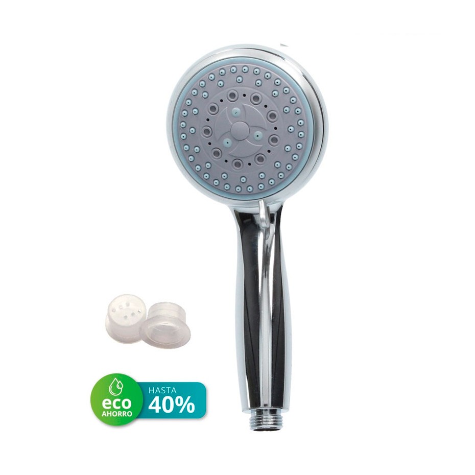 Alcachofa de ducha eco ahorro Ø100mm con 3 funciones Cromada