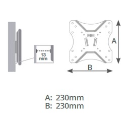 Soporte para televisión fijo de 23 - 42 pulgadas