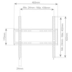 Soporte de televisión fijo 32 - 55 pulgadas