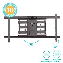 Soporte para televisión fijo con sistema antirrobo 43 - 90 pulgadas inclinable