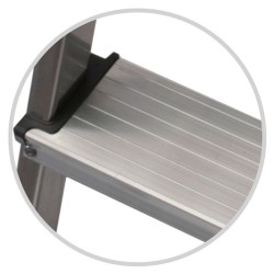 Escalera aluminio 5 peldaños de 1010 mm de altura
