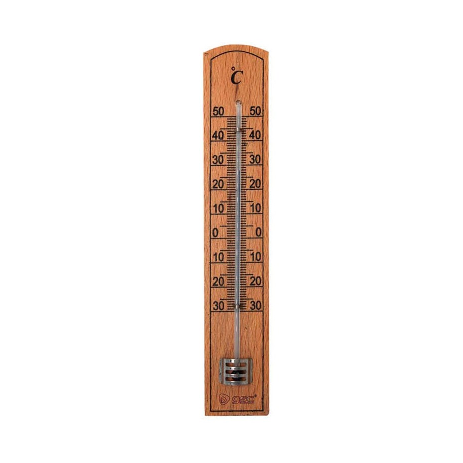 Termómetro analógico de madera Celsius