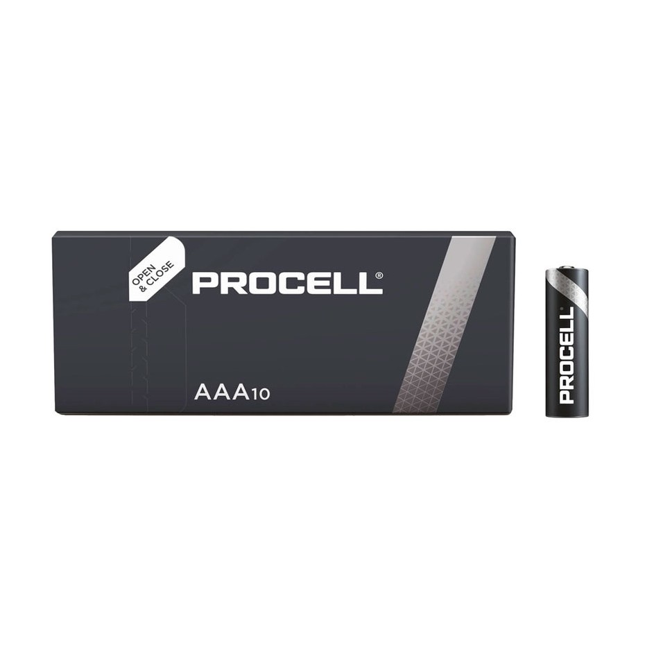 Pack 10 pilas alkalinas Procell Industrial LR03 (AAA)