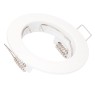 Aro empotrable fijo Fana Ø77mm Blanco mate