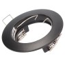 Aro empotrable fijo Fana Ø77mm Negro mate