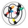 Kit guirnalda decorativa de 12 metros con 10 portalámparas E27 IP65