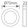 Luz de armario LED redonda con sensor de movimiento 0,5W 6000K
