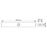 Luz de armario LED 4W 6000K regulable con batería recargable