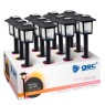 Caja de 12 Estacas de Jardín solar LED con efecto llama 2.000K