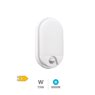 Aplique pared ovalado LED Doko con sensor movimiento 15W 6000K Blanco
