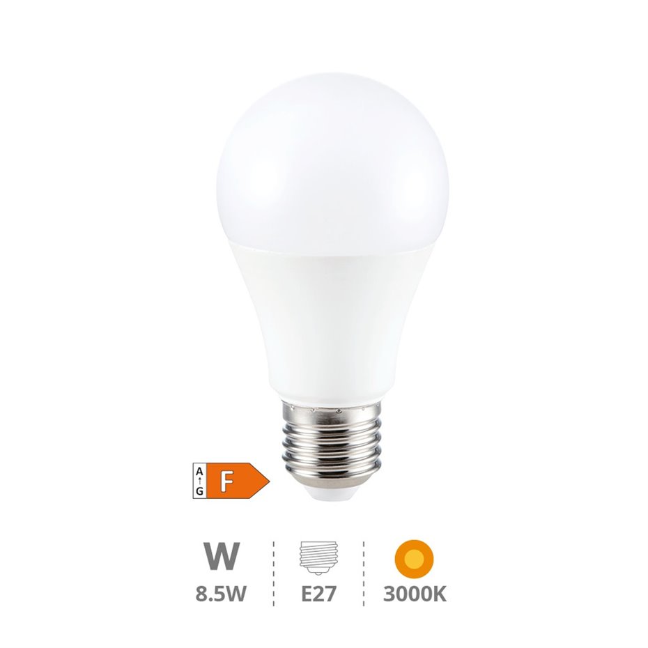Lámpara LED estándar A60 8,5W E27 3000K