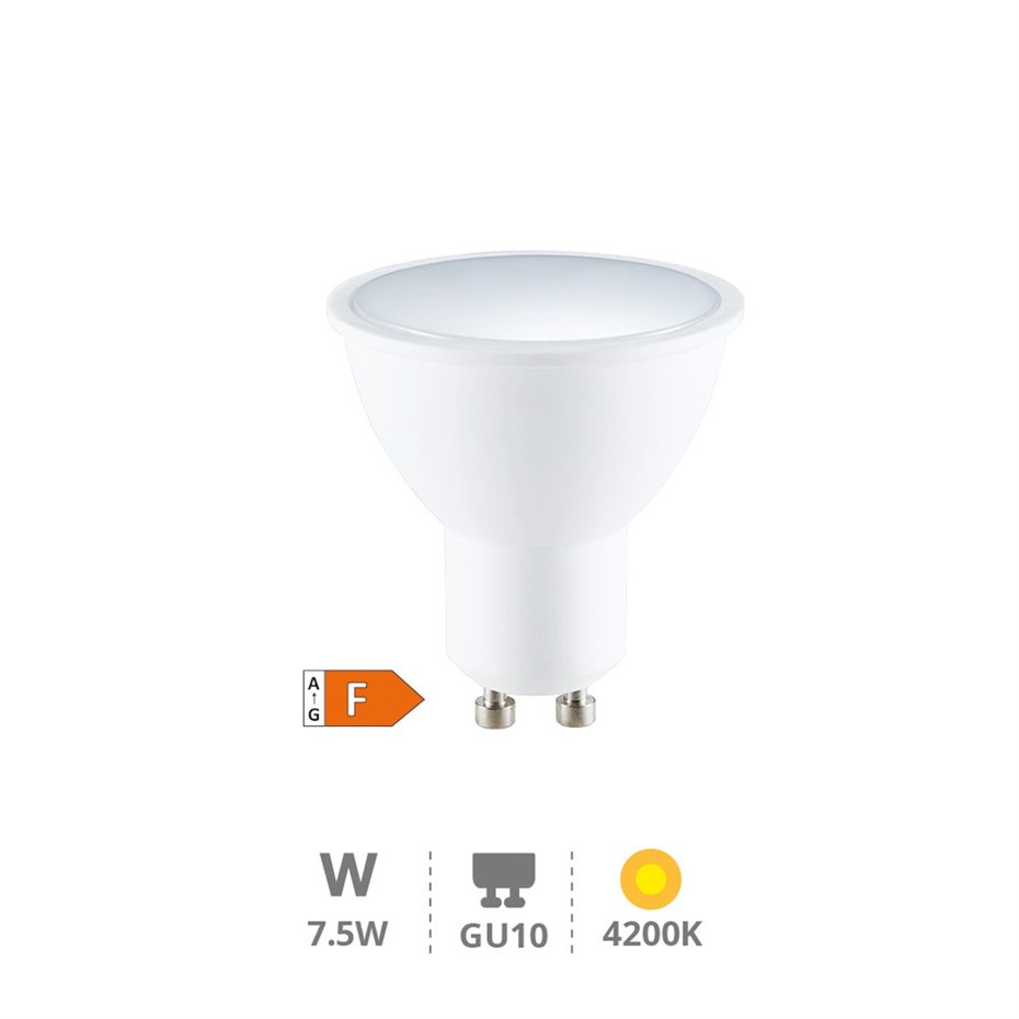 Lámpara LED dicroica 7,5W GU10 4200K