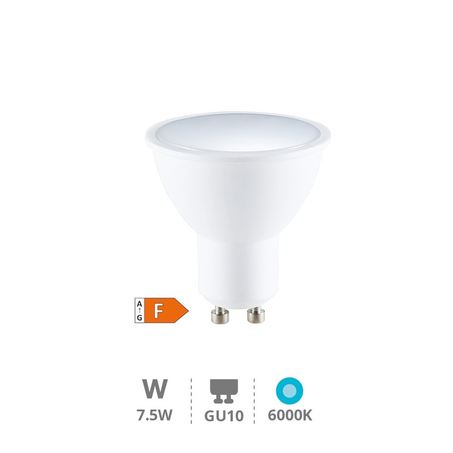 Lámpara LED dicroica 7,5W GU10 6000K