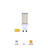 Lámpara LED SMD 4,8W G9 3000K