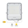 Proyector aluminio LED 50W 4000K IP65 Blanco