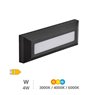 Aplique exterior recntangular LED 4W IP65 3CCT 3000K,4000K,6000K -- antracita