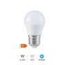 Lámpara LED esférica 6,5W E27 6000K