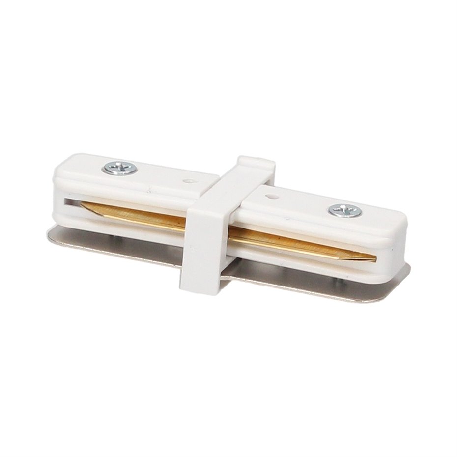 Conector recto monofasico blanco