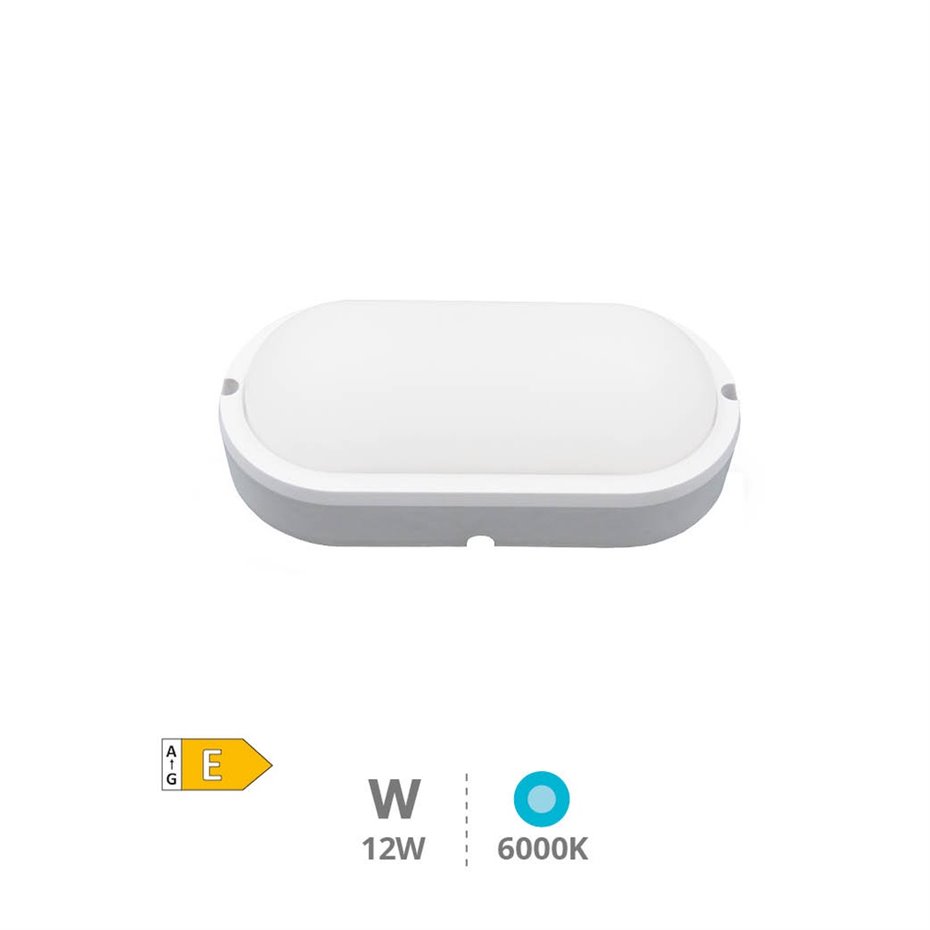 Aplique Ovalado LED 12W 6500K