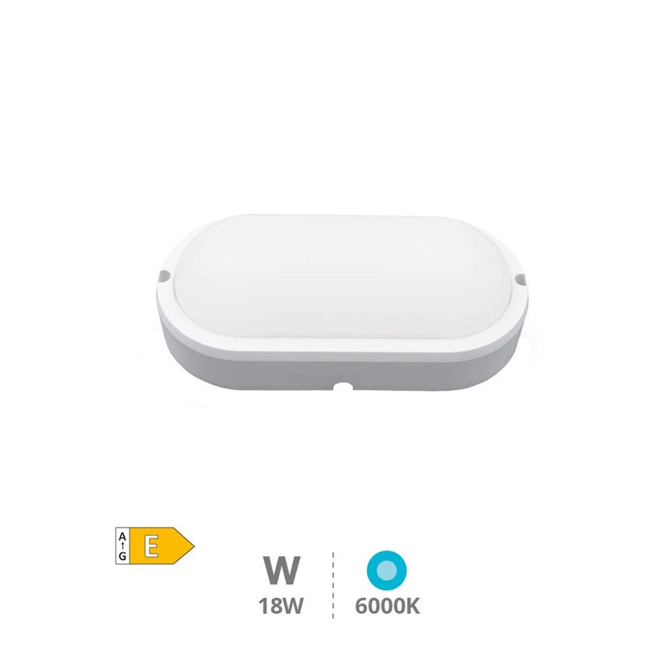 Aplique Ovalado LED 18W 6500K