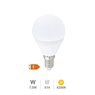 Lámpara LED esférica 7,5W E14 4200K