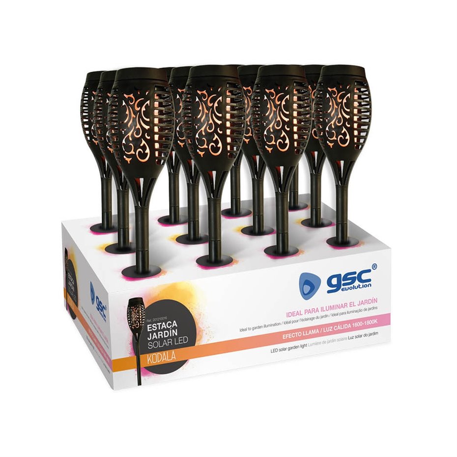 Estaca jardín solar LED luz fria- 24uds caja exp (copia)