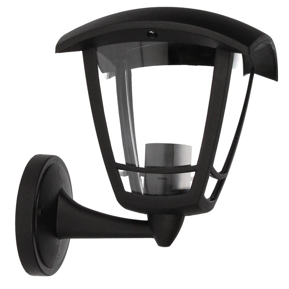 Farol jardin PP.brazo abajo E27 60W Negro