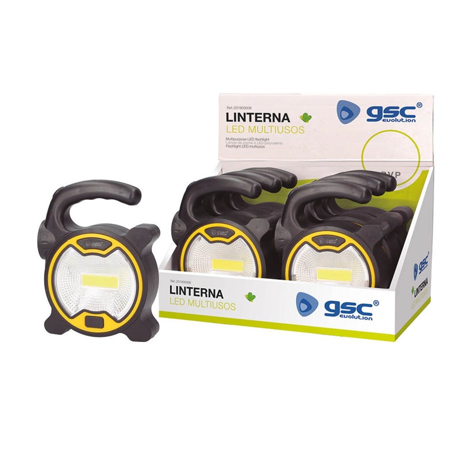 Linterna LED multiusos con AAA 3W COB + 1W Display 6uds (copia)