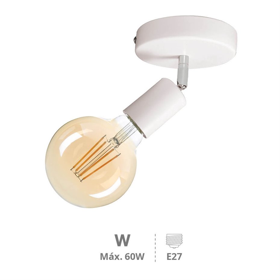 Foco de techo E27 Max.60W Blanco