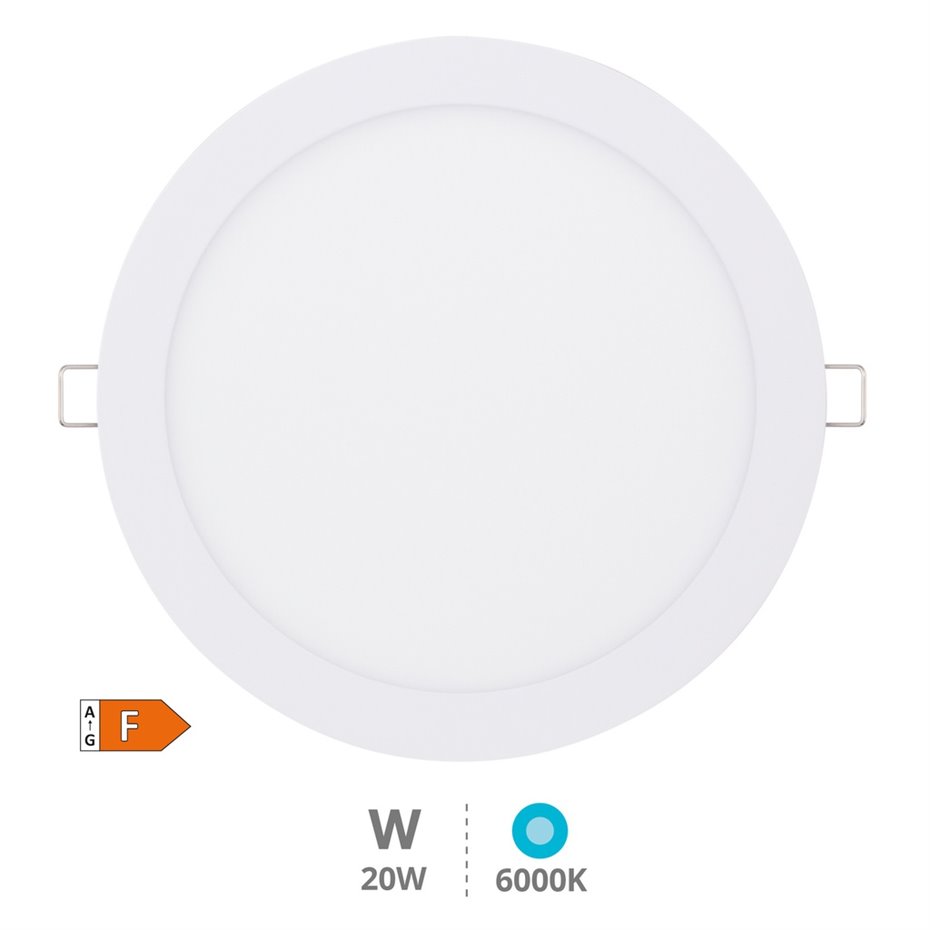 Downlight empotrable LED redondo Lonbo 20W 6000K Blanco