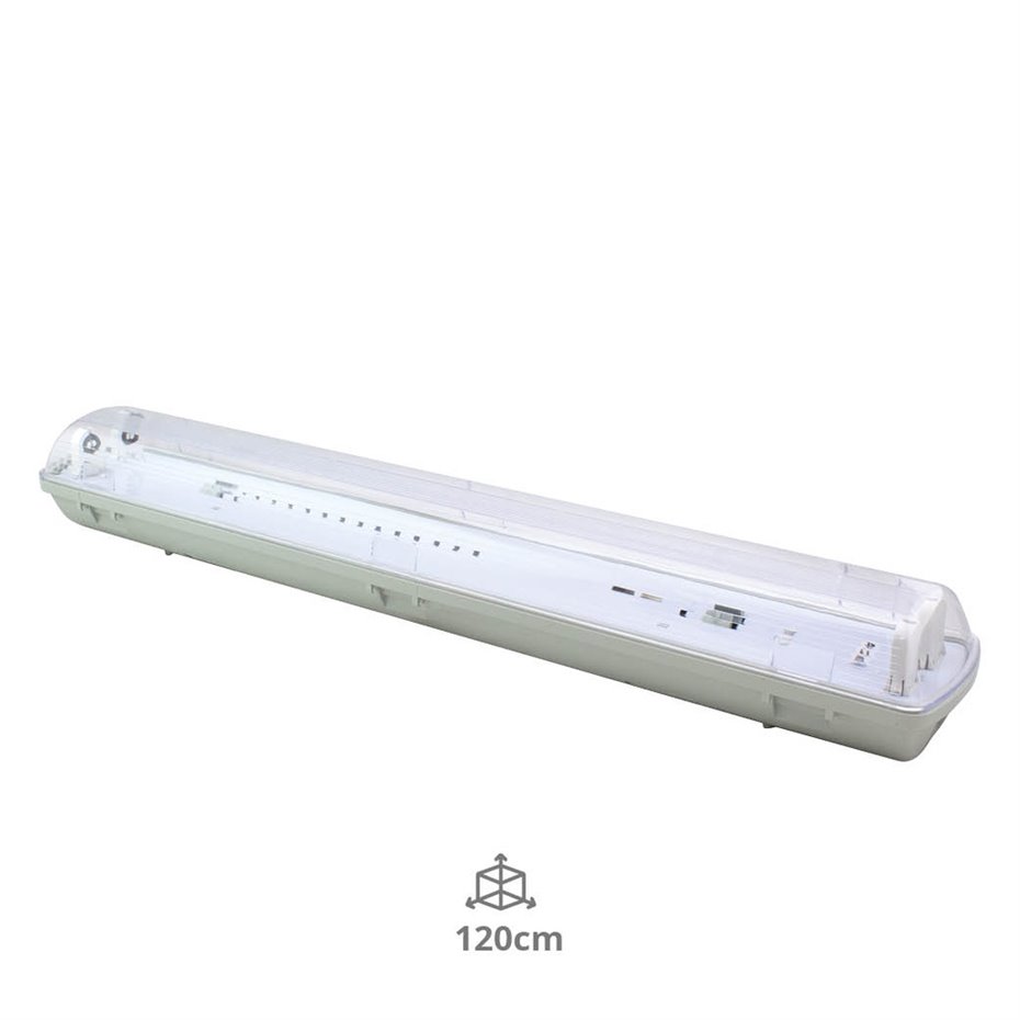 Pantalla estanca para 2 tubos LED T8 120cm