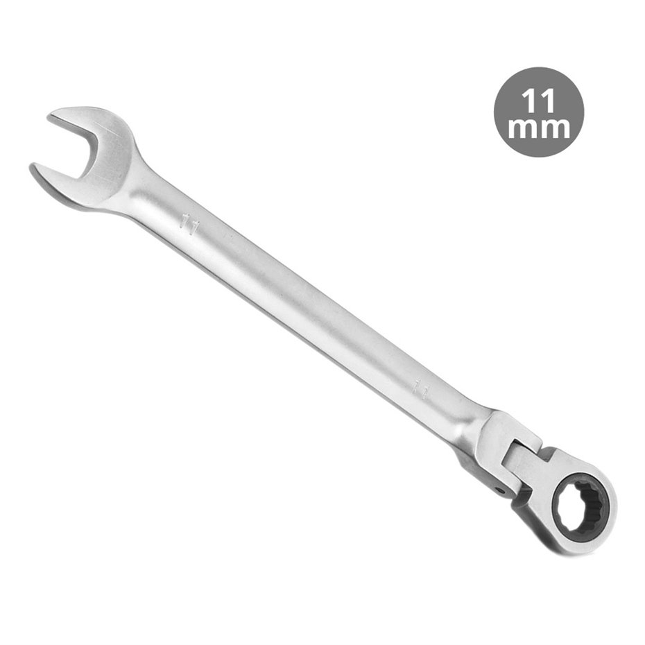 Llave combinada con crique articulado CR-V 11mm