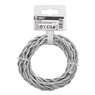 Cable textil 2,5M (2x0.75mm) trenzado Plateado