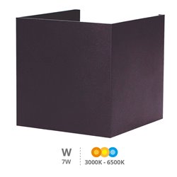 Bañador pared LED Pinda cuadrado apertura de luz regulable 7W 3000 - 4000 - 6000K Gris antracita
