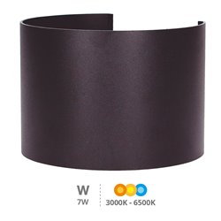 Bañador pared LED Sumbe redondo apertura de luz regulable 7W 3000 - 4000 - 6000K Gris antracita
