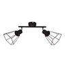Foco de techo doble lineal Serie Bhani E27 Negro