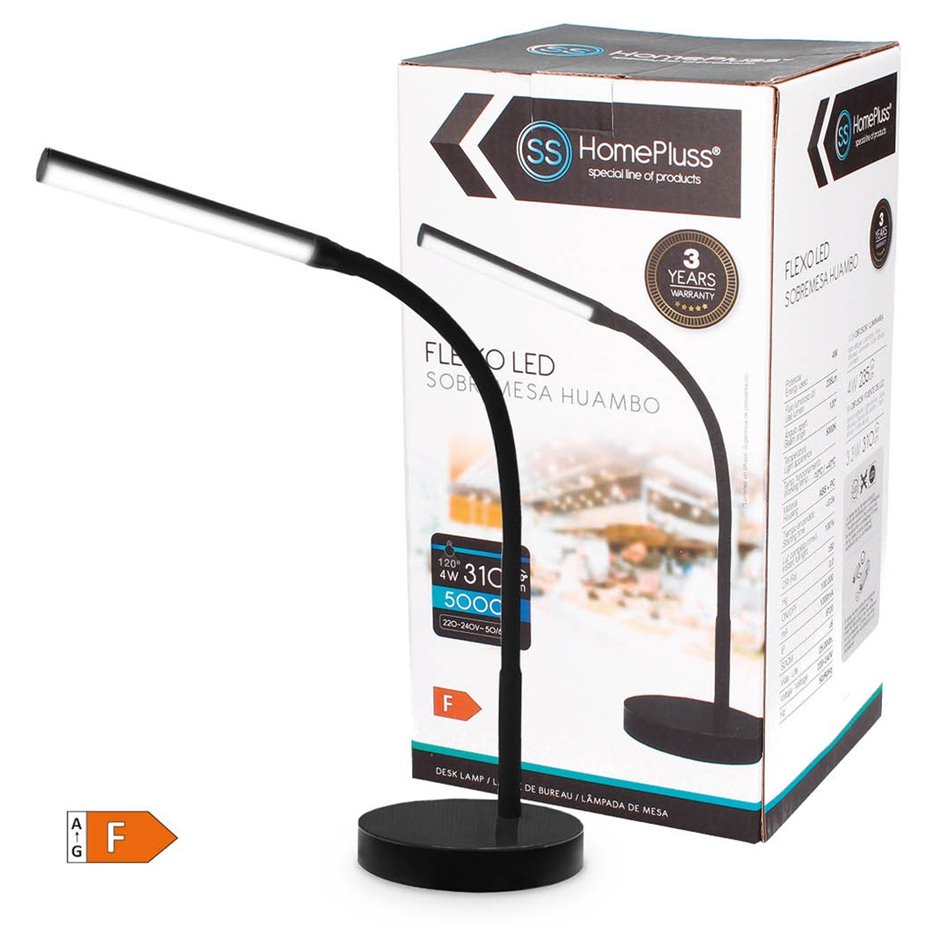 Flexo sobremesa LED Huambo 4W Negro