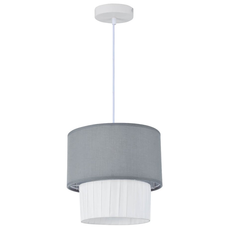 Lámpara de techo colgante Serie Batwe E27 Ø280mm Gris