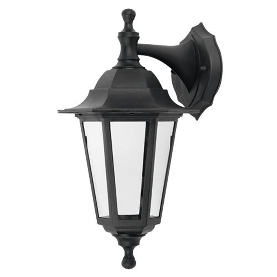 Farol de jardín brazo reversible Serie Bagan E27 IP44 Negro