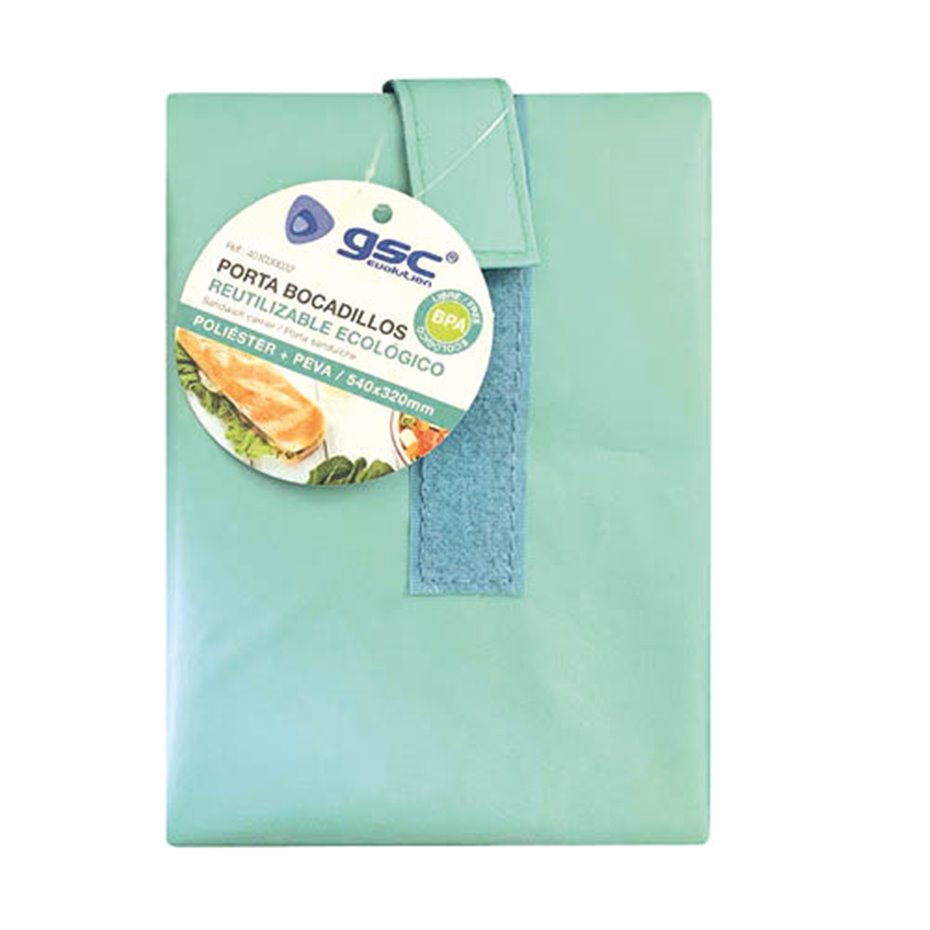 Porta bocadillos reutilizable ecológico Aguamarina
