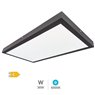 Panel superficie LED rectangular Kisongo 36W 6000K Negro