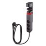 Base múltiple sobremesa 3T + 2 USB A + 1 USB Tipo C + Int (3x1.5mm) 1,4M Negro
