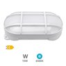 Aplique LED ovalado Cercis con rejilla 15W 6500K Blanco