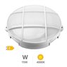 Aplique LED redondo Oxalis con rejilla 15W 4000K Blanco
