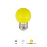 Bombilla LED esférica 1W E27 Amarillo
