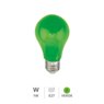 Bombilla LED estándar 1W E27 Verde